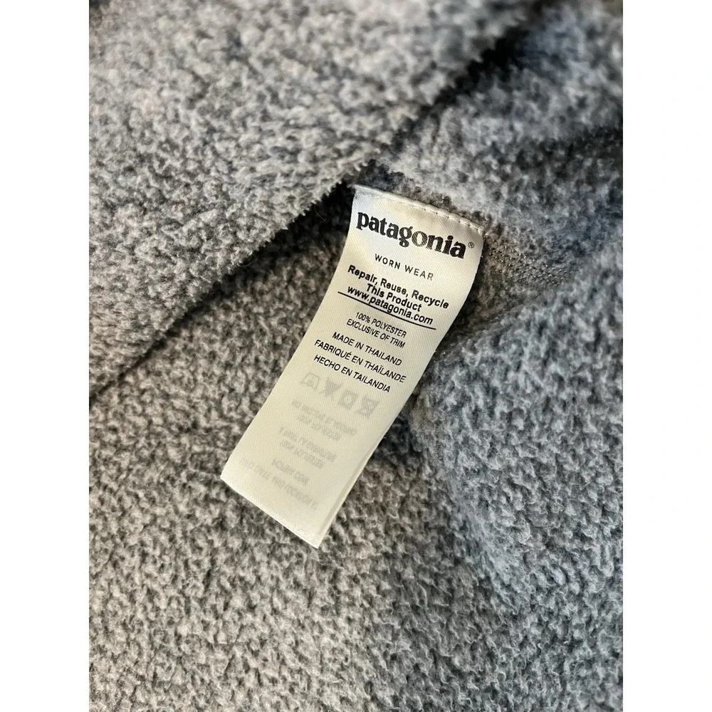 Patagonia Mens Sz Med Gray Better Sweater 1/4 Zip Fleece Pullover Jacket 25522